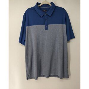 Bolle Polo Shirt Men's Sz XXL Blue Gray Shirt Color Block Golf Polyester